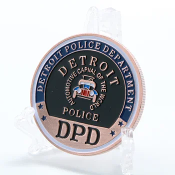 Mesto Pamätné Mince Detroit Mince Vojenské Ventilátor Odznak Série Archanjela Saint Michel Mince Remesiel Zberateľstvo Domáce Dekorácie