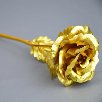 1Pcs Kreatívne Darčeky Valentína Vzrástol Zlatej Fólie Rose Večný Kvet Pre Svadby, Narodeniny, Výročia Party Dekor Falošné Kvety