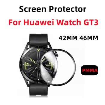 3ks Screen Protector Pre Huawei Sledovať GT3 42mm 46 mm 3D Full Kryt, Ochranná Fólia Pre Huawei Smart Hodinky GT3 46 MM PMMA 42MM