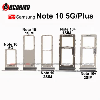 Sim Karty Zásuvka Zásobník Slot Čítačky Držiteľ Micro SD Adaptér Pre Samsung Galaxy Note 10 Plus 5G 10+ N970 N975 SIM Zásobník Náhradné