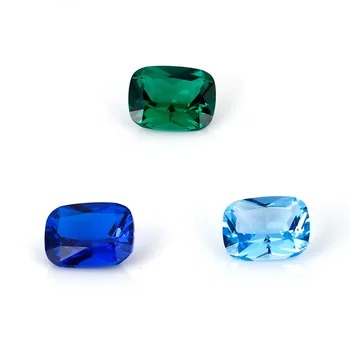 6*8 mm 10PCS Voľné Kamene, Vytvorili Nano Zafír, Smaragd Sky Blue Topaz Pekné Farebné Klenot kameň Pre Šperky KUTILOV, Veľkoobchod 1
