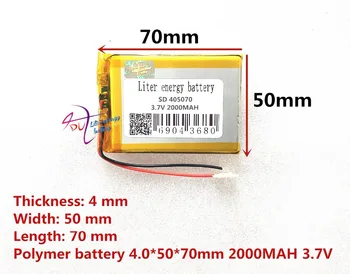 405070 3,7 V 2000mAH 385070 405068 PLIB; polymer lithium ion / Li-ion batéria pre GPS,mp3,mp4,mp5,dvd,bluetooth,model hračka 1