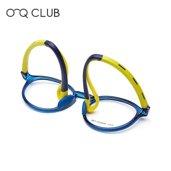 O-Q KLUB Deti Okuliare Krátkozrakosť, Optické Okuliare Chlapci Dievčatá Anti Modré Svetlo TR90 Flexibilné Silikónové detské Okuliare Rámy 2501 1