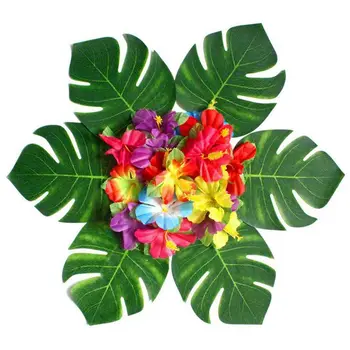 12pcs/Veľa Letné Tropické Strany Umelého Palmového Lístia Havajské Luau Party Jungle Pláži Tému Party Dekorácie Havaj Domova 1