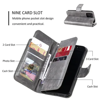Kožené Flip Peňaženky puzdro Pre iPhone 14 13 12 Mini 11 Pro X XS Max XR 7 8 6 6 5 5s SE 2020 2022 Plus Magnetické Karty Kryt Telefónu 1