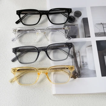 Peekaboo transparentné okuliare, rám pre mužov black TR90 kórejský štýl žena námestie okuliare ženy optické vysokej kvality acetát 1