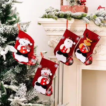 Vianočné Pančuchy Vrece Vianočný Darček Candy Bag Noel Vianočné Ozdoby Ponožka Vianočný Strom Decor Pre Domáce Navidad 2022 Nový Rok 1