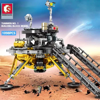 SEMBO 1098pcs Mesto Rakety Raketoplánu Mars Rover Model Stavebné Bloky Súpravy Zhromaždiť Tehly Diy Vzdelávacie Hračky Pre Deti, 1