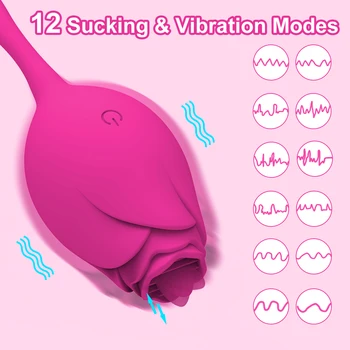 Bezdrôtové Rose Vibrátor Žena Hračka S Jazykom Lízanie G-Spot Simulátor Upozorňuje Láska Vajcia Dospelých, Sexuálne Hračky Pre Ženy 1