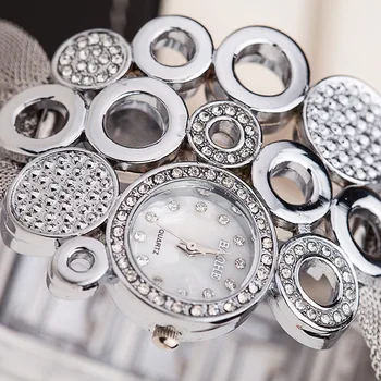 Ženy Hodinky Luxusné Módne Náramok Populárne Vykladané Kamienkami Oka Watchband Dámy Bežné Quartz Hodinky Šaty Náramkové Hodinky 1