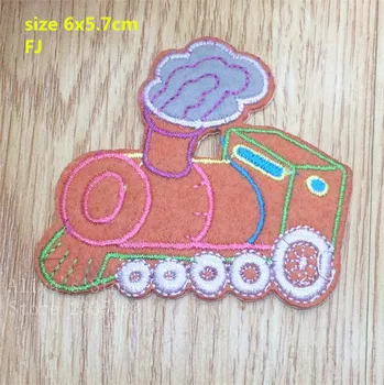 1 ks Vlaky, Autá Deti cartoon vyšívané žehlička na škvrny handričkou príslušenstvo obľúbené oblečenie taška klobúk Škvrny Appliques 1