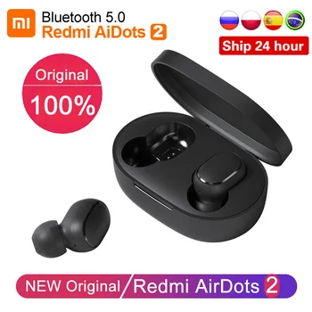 Pôvodný Xiao Redmi Airdots 2 Fone Bezdrôtové Slúchadlá In-Ear Stereo Slúchadlá Bluetooth Slúchadlá s Mikrofónom Airdots 2 Headset 1