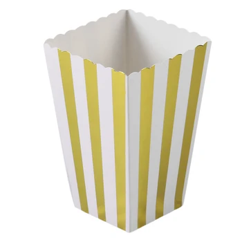 12 ks/veľa Svadby, Narodeniny Film Strana Riad Zlato papier Strany Popcorn Boxy Pop Kukurica Cukrík/Sanck Prospech Tašky 1