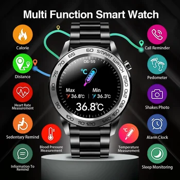 KICIZON Smart Hodinky Mužov Krokomer Hodinky Šport Fitness GPS Tracker Teplota Monitor Nepremokavé Smartwatch Pre Android IOS 1