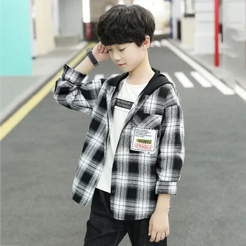 Nové Jarné & Jeseň Bavlnená Zmes Chlapca s Kapucňou Tričko kórejská Verzia Fashion Voľné Pekný Kabát Bežné Stožiare, detské Oblečenie 1