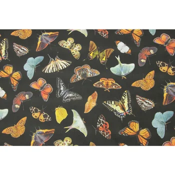 Motýľ Vytlačené Popelín Bavlnené Tkaniny, ktoré Lodenice Mäkké Strane Pocit Pre Šitie Dieťa Šaty Oblečenie Domova DIY Patchwork Materiál 1
