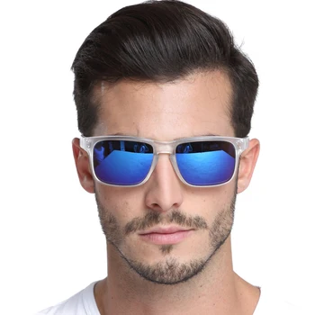 Dokly Módne slnečné Okuliare Muži Okuliare Mužov modré šošovky Clear Rám Okuliarov Muž Námestie značky Slnečné Okuliare UV400 1