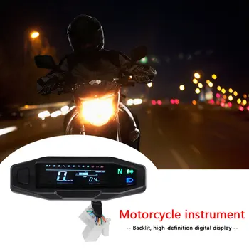 Motocykel LCD Rýchlomer Paliva Meter Digitálny Podsvietený LCD Odemeter Elektrické Vstrekovanie Karburátoru Paliva Meter 1