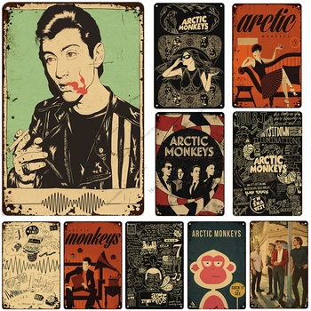 Arctic Monkeys Kovové Ozdobné Dosky Hudby Kovové Značky Plagát Spevák Kapely Kovová Doska Domov Bar, Klub, Pub, Priemyselné Dekorácie 1