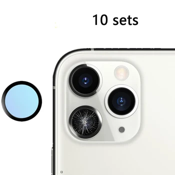 10sets Späť Fotoaparát, Sklo pre iPhone 6 6 7 8 X XR XS 14 13 12 11 Pro Max Zadná Kamera Kryt Objektívu Držiak na Opravu, Náhradné Diely 1