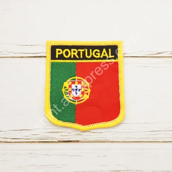Portuguesa Národnej Vlajky Výšivky Škvrny Odznak Štít A Štvorcový Tvar Pin Jeden Súbor Na Remienok Na Ruku Handričku Batoh Dekorácie 1
