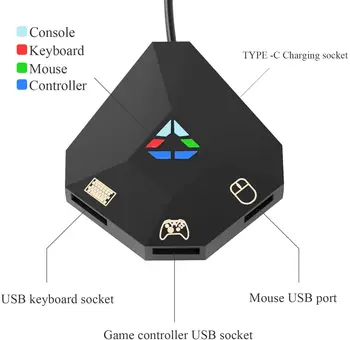 NS Káblové Pripojenie USB Klávesnice a Myši Adaptér, LED Indikátor Converter pre PS4 /PS3/Xbox Jeden/ Xbox 360/ Nintendo Prepínač lite 1