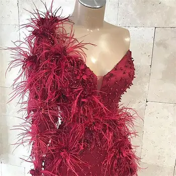 Jeden Ramenný Morská víla Šaty Ples 2021 Čipky Korálky 3D Kvetinovým Appliqued Dĺžka Podlahy Formálne Šaty na Zákazku vestidos de gala 1