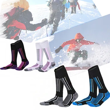 1 Pár Vlna Tepelnej Ponožky Muži Ženy Zimné Dlhé Teplé Kompresné Ponožky Pre Lyžiarska Turistika Snowboarding A Lezenie Športové Ponožky 1