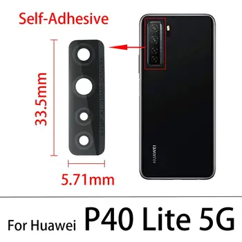 50Pcs，Pôvodný Pre Huawei P40 Pro P40 Lite 5G P40 Lite E P40 Lite Fotoaparát Sklo zadné Zadné sklo Objektívu Fotoaparátu S Lepidlo Lepidlo 1