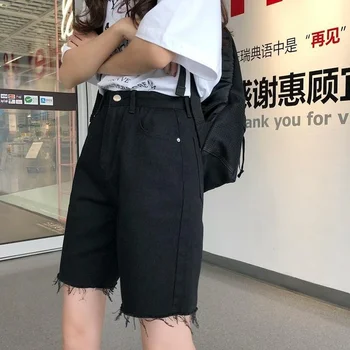 Ženy Denim Šortky Kožušiny linajkované Farbou Japonský Štýl Joggers Retro Streetwear Krátke Dna All-zápas Každodenné Bežné Rovné 1