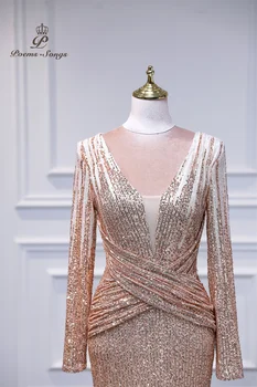 Elegantné dámske šaty pre strany 2022 Dlhý rukáv večerné šaty vestidos de fiesta župan de soiree mariage de 1