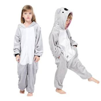 Vtipné Koala Onesies Pre Deti, Detí, Zvierat, Pyžamá Kigurumi Chlapec Dievčatá Cartoon Pyžamo Cosplay Kostým Party Jeden Kus Pijamas 1