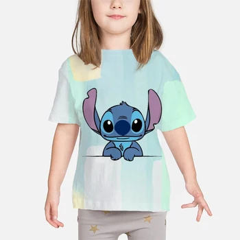 Deti Oblečenie Disney steh T-shirts Pre Chlapca, Dievča, Baby, Deti Topy Krátky Rukáv Dieťa Harajuku 3D Tričko zábavné Oblečenie Kostým 1