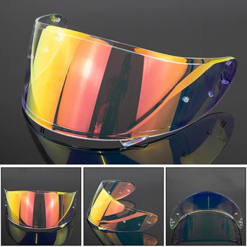 Motocyklové prilby anti fog Anti-UV PC clonu Objektívu Model pre SHOEI X14 plnú tvár prilba clonu zrkadlový Objektív 1