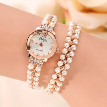 Luxusný Pearl hodinky Značkové dámske hodinky Predaj Módne Šaty, Hodinky pre ženy, Darčeky, Hodinky Dievča Quartz Hodinky montre femme 1