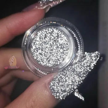 Reflexná Pixie Kryštály Lesk Nechtov Kamienkami Kúzlo Iskru Diamond Akrylových 3D Nail Art Decoration Dizajn 1