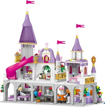 Windsor Castle Stavebné Bloky Princess Fantasy Hrad Prepravu Tehly Model Dievča Séria Montovaných Hračky Pre Deti Vianočné Darčeky 1