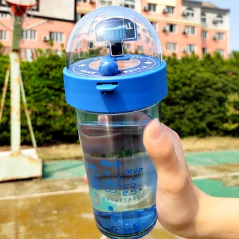 fľaša vody Roztomilý Vody Skla Plast Transparentná Pitie Fľaša Shaker Pár Študent Dieťa Darček 1