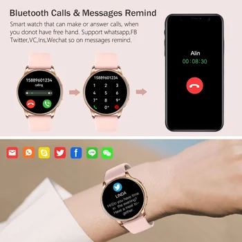 2022 Smart Hodinky Ženy Vlastné Dial Prijatie Hovoru Krvný Tlak Sledovať Športové Hodinky Mužov Nepremokavé Smartwatch Pre Samsung Xiao 1