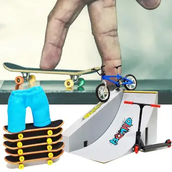 Mini Prst Skateboarding Hmatníkom BMX Bicykel na Skate Dosky Rampy Nastavte Skatepark Prsta Skateboard Chlapci Skúter Hračka Darček 1