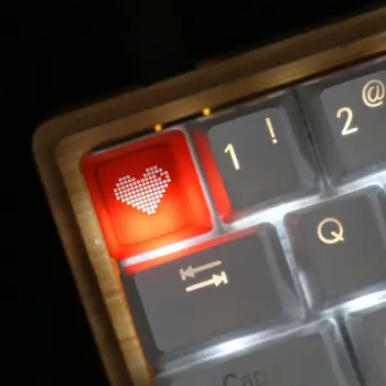 41QA Červená Láska Srdce Vzor Klávesnice Keycap Mechanické ENTER/ESC Klobúk pre PC Počítač, Notebook využívajú 1