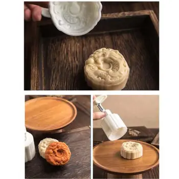 50g Mooncake Formy 3D Čínsky Drak Dizajn Cookie Pečiatka DIY Mesiac Tortu Formy B03E 1