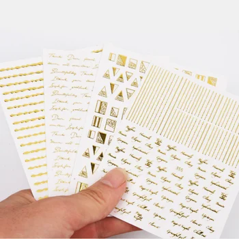 3D Gold List na Nechty, Nálepky Zlata Reťazca Manikúra Jazdca Geometrické Strieborné Línie Nechty Umenie Accesoires Fólie Písmená na Nechty, Dekorácia 1