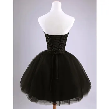 N.M-70#Večerné Šaty Krátke Čierne plesové Šaty, Party, Ples Šaty, plesové Šaty Dievčatá Balet Narodeniny Koktejlové šaty maturitné šaty 1