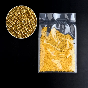 1pack (50g) Šarm, Zlata, Striebra, Kovu 3D Kaviárové Perly Nail Art Drahokamu Dekorácie DIY Nechtov Príslušenstvo Nástroje 1