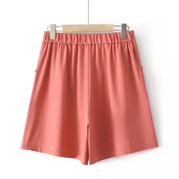 Plus Veľkosť Vyhovovali Šortky Pre Ženy Oblečenie Móda Úsek Širokú Nohu Krivky Hot Pants F11-6101 1