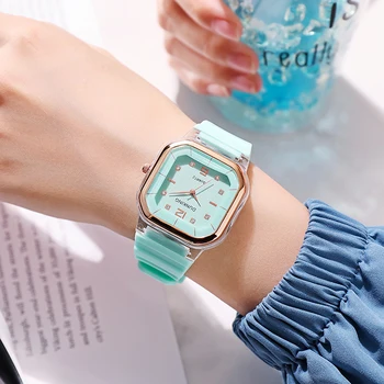 Hodinky Pre Ženy Hodinky 2022 najpredávanejšie Produkty Luxusné Značky Reloj Mujer 2022 Capucho režim Bežné Silikónový Diamant Trend LIU 1