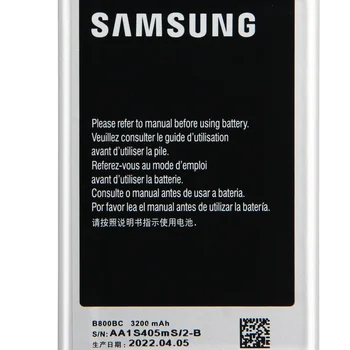 SAMSUNG Originálne Náhradné Batérie B800BC Pre Samsung GALAXY NOTE3 POZNÁMKA 3 N900 N9002 N9005 N9006 N9008 N9009 S NFC 3200mAh 1