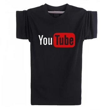 2020 Logo YouTube Tlač Mužov, T Košele Tričká Značky Topy Bavlna Bežné Vlastné Muž-Krátke rukávy T-shirts Plus Veľkosť XS-XXXL 1