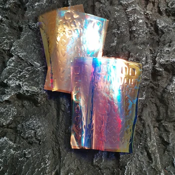 11 Ks 3D Zrkadlo Aurora Nechtov Fólie Ice Cube Skla, Papiera, Celofánu Nail Art Nálepky Odtlačkový Leskom poľský Dekorácie Zábaly 1